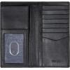 Wrangler Men’s Bifold Wallet with Flip-Out ID Window, Genuine Leather, Gift for Him(Black Double Stitch)