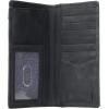 Wrangler Men’s Bifold Wallet with Flip-Out ID Window, Genuine Leather, Gift for Him(Black Leather Patch)
