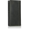 Wrangler Men’s Bifold Wallet with Flip-Out ID Window, Genuine Leather, Gift for Him(Black Metal Logo Traveler)