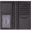 Wrangler Men’s Bifold Wallet with Flip-Out ID Window, Genuine Leather, Gift for Him(Black Western Stitch)