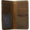 Wrangler Men’s Bifold Wallet with Flip-Out ID Window, Genuine Leather, Gift for Him(Cognac/Brown Contrast Tab Patch)