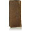 Wrangler Men’s Bifold Wallet with Flip-Out ID Window, Genuine Leather, Gift for Him(Cognac/Brown Contrast Tab Patch)