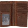 Wrangler Men’s Bifold Wallet with Flip-Out ID Window, Genuine Leather, Gift for Him(Dark Brown Double Stitch)