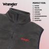 Wrangler Men’s Big and Tall Polar Fleece Zip Up Sleeveless Vest(Charcoal/Navy)