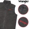 Wrangler Men’s Big and Tall Polar Fleece Zip Up Sleeveless Vest(Charcoal/Navy)
