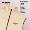 Wrangler Men’s Big and Tall Polar Fleece Zip Up Sleeveless Vest(Lt Beige/Navy)