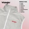 Wrangler Men’s Big and Tall Polar Fleece Zip Up Sleeveless Vest(Lt Gry/Wht)