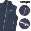 Wrangler Men’s Big and Tall Polar Fleece Zip Up Sleeveless Vest(Navy/Lt Grey)