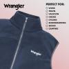 Wrangler Men’s Big and Tall Polar Fleece Zip Up Sleeveless Vest(Navy/Lt Grey)