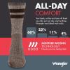 Wrangler Men’s Blended Wool Work Socks – Crew Socks for Hiking, Boots, & All-Weather Wear with Arch Support – Size 6-12(Brown)