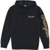 Wrangler Men’s Blue Sleeve Logo Hoodie(Jet Black)