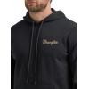 Wrangler Men’s Blue Sleeve Logo Hoodie(Jet Black)