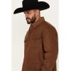 Wrangler Men’s Canvas Flannel Lined Button-Down Barn Jacket – 112352842 US Brown
