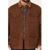 Wrangler Men’s Canvas Flannel Lined Button-Down Barn Jacket – 112352842 US Brown