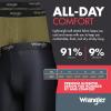 Wrangler Men’s Cooling Boxer Briefs, 6” Inseam, Moisture-Wicking, Stretch Fabric, Pack of 6, Quick Dry(Duffle Green/Green Camo/Black)