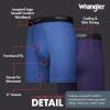 Wrangler Men’s Cooling Boxer Briefs, 6” Inseam, Moisture-Wicking, Stretch Fabric, Pack of 6, Quick Dry(Navy/Federal Blue/Charcoal)
