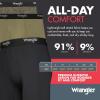 Wrangler Men’s Cooling Boxer Briefs, 6” Inseam, Moisture-Wicking, Stretch Fabric, Pack of 6, Quick Dry(Olive/Black/Heather Green)