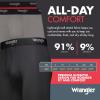 Wrangler Men’s Cooling Boxer Briefs, 6” Inseam, Moisture-Wicking, Stretch Fabric, Pack of 6, Quick Dry(Red/Black/Charcoal)