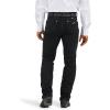 Wrangler Men’s Cowboy Cut Silver Edition Slim Fit Boot Cut Jean(Black)