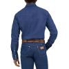 Wrangler Men’s Cowboy Cut Western Chambray Snap Long Sleeve Work Shirt(Indigo)