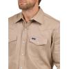 Wrangler Men’s Cowboy Cut Western Chambray Snap Long Sleeve Work Shirt(Rawhide)