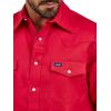 Wrangler Men’s Cowboy Cut Western Chambray Snap Long Sleeve Work Shirt(Red)