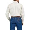 Wrangler Men’s Cowboy Cut Western Chambray Snap Long Sleeve Work Shirt(Stone)