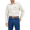 Wrangler Men’s Cowboy Cut Western Chambray Snap Long Sleeve Work Shirt(Stone)