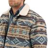 Wrangler Men’s Dark Sapphire Sherpa Jacquard Jacket(Multi)