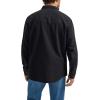 Wrangler Men’s Denim Light Wash Long Sleeve Snap Shirt(Black Denim)