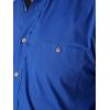 Wrangler Mens George Strait Solid Black Long Sleeve Button Down Shirt(Royal Blue)