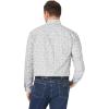 Wrangler Mens George Strait Solid Black Long Sleeve Button Down Shirt(White Grey)