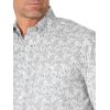Wrangler Mens George Strait Solid Black Long Sleeve Button Down Shirt(White Grey)