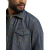 Wrangler Mens Iconic Denim Regular Fit Snap Shirt(Canyon Wash)