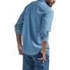 Wrangler Mens Iconic Denim Regular Fit Snap Shirt(Lake Wash)