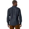 Wrangler Mens Iconic Denim Regular Fit Snap Shirt(Rinse Denim)