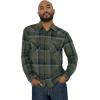 Wrangler Mens Iconic Denim Regular Fit Snap Shirt(Thyme Plaid)