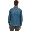 Wrangler Mens Iconic Denim Regular Fit Snap Shirt(Tobacco Denim)