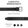 Wrangler Men’s Leather Belt, Country Casual Every Day Belt for Jeans(Black)