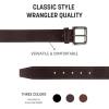 Wrangler Men’s Leather Belt, Country Casual Every Day Belt for Jeans(Brown)