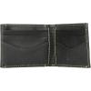 Wrangler Men’s Leather Bifold(Black Basket Weave Front Pockets)