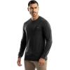 Wrangler Mens Long Sleeve Pocket T-Shirt with UPF(Black)