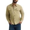 Wrangler Men’s Long Sleeve Shirt(Olive Gray (Twill))