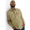 Wrangler Men’s Long Sleeve Shirt(Olive Gray (Twill))