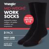 Wrangler Men’s Mid Weight Outdoor Socks – Work Socks for Men with Arch Support, Cushioned Toe & Heel – Size 6-12(Black)