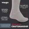 Wrangler Men’s Mid Weight Outdoor Socks – Work Socks for Men with Arch Support, Cushioned Toe & Heel – Size 6-12(Grey Heather)