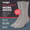 Wrangler Men’s Mid Weight Outdoor Socks – Work Socks for Men with Arch Support, Cushioned Toe & Heel – Size 6-12(Grey Heather)