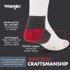 Wrangler Men’s Midweight Outdoor Work Socks, Cushioned, Arch Support, Size 6-12, Recycled Cotton, 3-Pack(White (/Red/Grey))