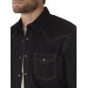 Wrangler Men’s Retro Two Pocket Long Sleeve Snap Shirt Discontinued(Black)