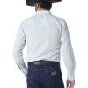 Wrangler Mens Sport Western Two Pocket Long Sleeve Snap Shirt(Light Blue)
